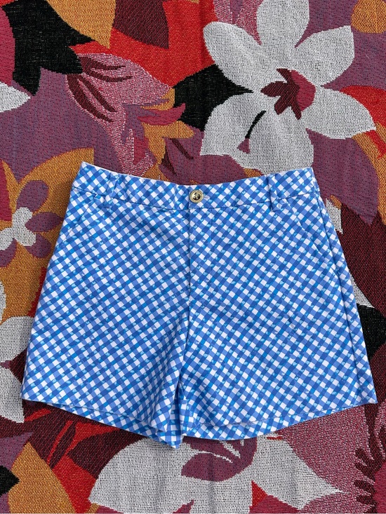 Lilly Pulitzer Pants - Lilly Pulitzer Gretchen High-Rise Shorts Double Checking Boca Blue